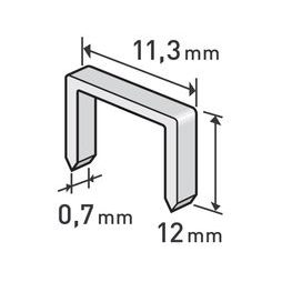 EXTOL PREMIUM 8852504 - spony, balení 1000ks, 12mm, 11,3x0,52x0,70mm