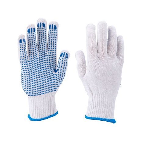 EXTOL CRAFT 99708 - rukavice bavlněné s PVC terčíky na dlani, velikost 10"