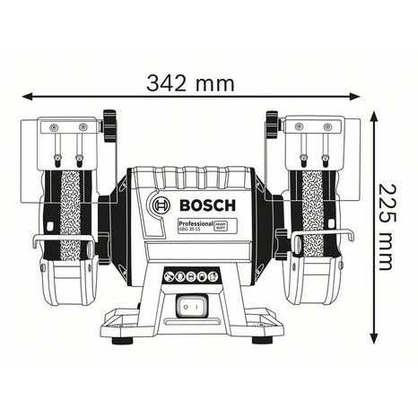 Elektrická dvoukotoučová stolní bruska Bosch GBG 35-15 060127A300 - 2