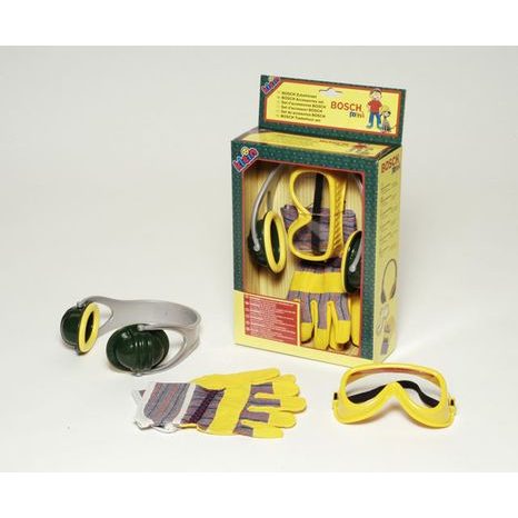 Dětské nářadí Bosch, set sluchátka rukavice brýle Klein 690919
