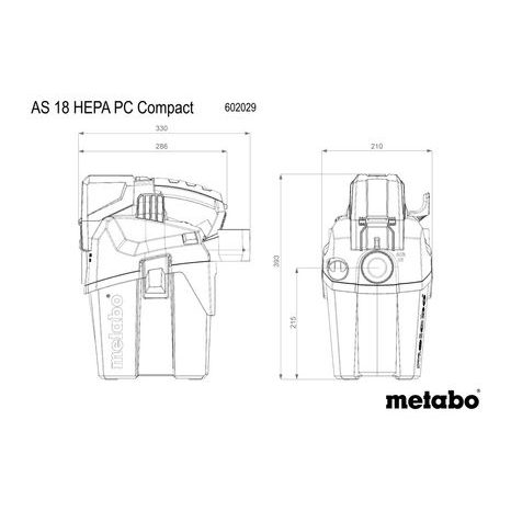 Aku vysavač Metabo AS 18 HEPA PC Compact - 2