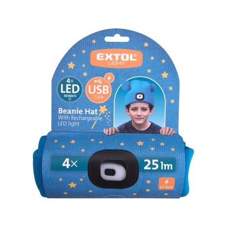 Dětská čepice s čelovkou modrá EXTOL LIGHT 43459 - 6