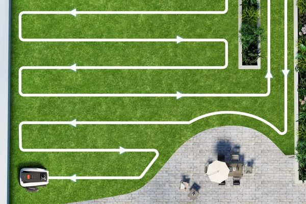 ECOVACS GOAT O1200 LiDAR PRO - plánování trasy a vzor sečení