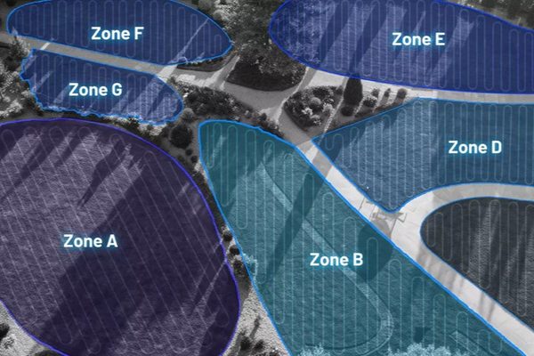 LUBA 3 AWD - správa zón sečení