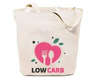 Bavlněná taška LOWCARB – natur pink