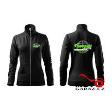 Dámská klubová mikina na zip Kawasaki Bikers CZ - Černá