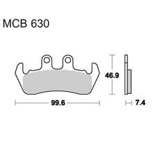 BRZDOVÉ DESTIČKY LUCAS MCB 630 ORGANICKÉ