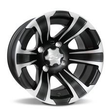 ITP SS312, 14X8 (5+3) MATTE BLACK W/ MACHINED 4/137