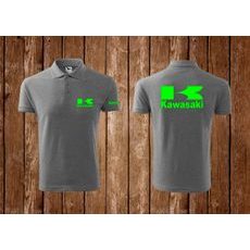 Dámské polo s motivem Kawasaki 1 - Šedé