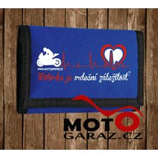 Peněženka Motorka je Srdeční Záležitost - Královsky Modrá