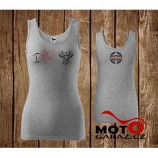 Dámské tílko Motogaráž Limited Edition V-Twin - Šedé