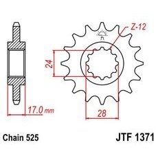 Řetězové kolečko JT JTF 1371-14 14 zubů, 525