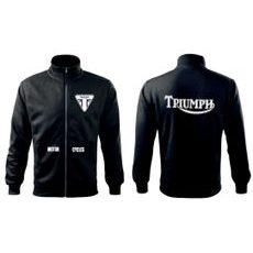 Pánská mikina na zip s motivem Triumph - Černá