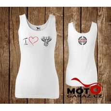 Dámské tílko Motogaráž Limited Edition V-Twin - Bílé