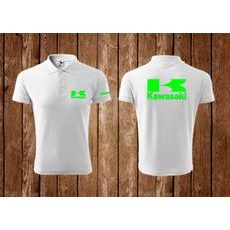 Dámské polo s motivem Kawasaki 1 - Bílé