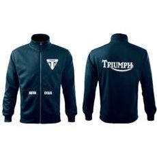 Pánská mikina na zip s motivem Triumph - Tmavě Modrá