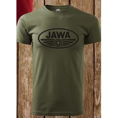 Pánské triko s motivem Jawa 1 - Khaki