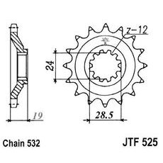 Řetězové kolečko JT JTF 525-17 17 zubů, 532