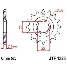 Řetězové kolečko JT JTF 1323-12 12 zubů, 520