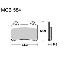 Brzdové destičky LUCAS MCB 584 organické