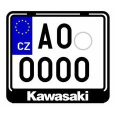 NOSIČ SPZ NA MOTORKU S 3D MOTIVEM KAWASAKI 1