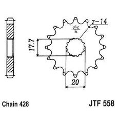 Řetězové kolečko JT JTF 558-15 15 zubů, 428