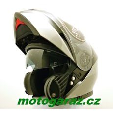 Přilba Yohe 950-16 Black/Grey Vyklápěcí helma na motorku