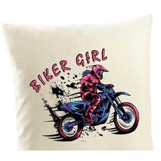 Polštářek s motivem Biker Girl