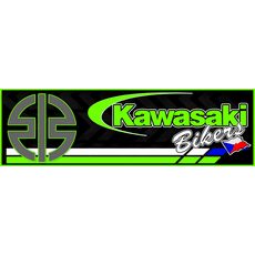 SAMOLEPKA KAWASAKI BIKERS CZ - BLACK