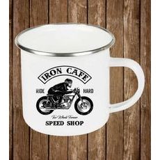 Plechový hrníček Iron Cafe