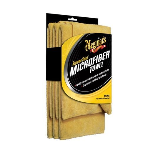 MEGUIARS SUPREME SHINE MICROFIBER TOWEL - MIKROVLÁKNOVÁ UTĚRKA 40X60 CM (BALENÍ 3 KS)