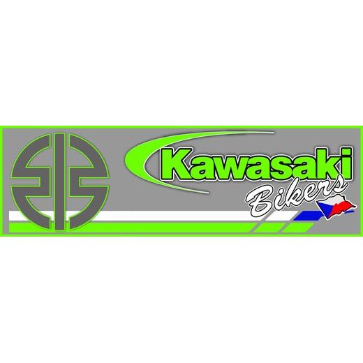 SAMOLEPKA KAWASAKI BIKERS CZ - WHITE