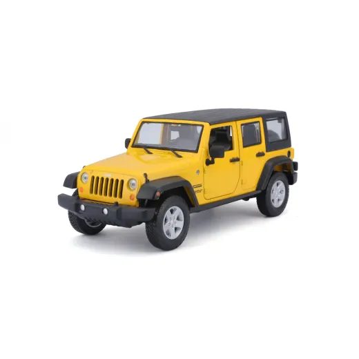 MAISTO JEEP WRANGLER UNLIMITED 2015, YELLOW, WINDOW BOX, 1:24