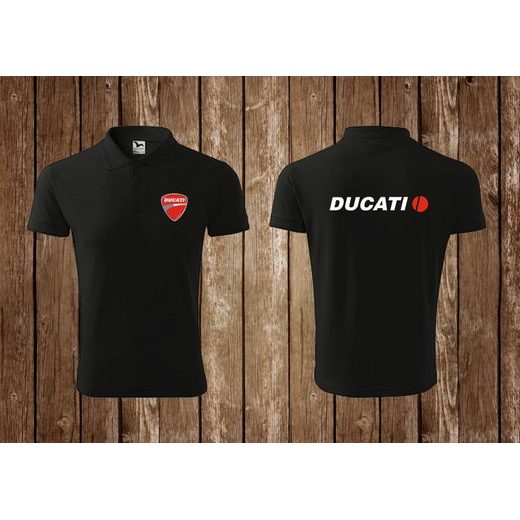 PÁNSKÉ POLO S MOTIVEM DUCATI - ČERNÉ