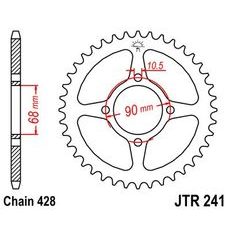 Řetězová rozeta JT JTR 241-53 53 zubů, 428