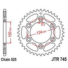 Řetězová rozeta JT JTR 745-43 43 zubů, 525