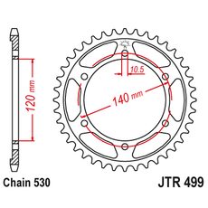 Řetězová rozeta JT JTR 499-48 48 zubů, 530