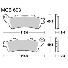 Brzdové destičky LUCAS MCB 693 LF organic