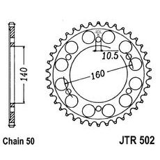 Řetězová rozeta JT JTR 502-47 47 zubů, 530