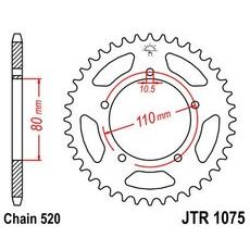 Reťazová rozeta JT JTR 1075-39 39 zubov,520
