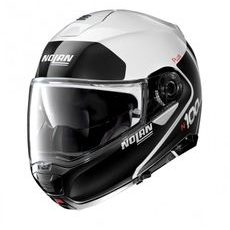 Moto prilba Nolan N100-5 Plus Distinctive N-Com Metal White 22