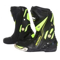 Pánske cestovné moto topánky Spark Silverstone, čierne-fluo