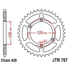 Reťazová rozeta JT JTR 797-51 51 zubov,428