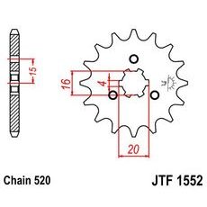 Reťazové koliečko JT JTF 1552-11 11 zubov,520