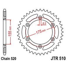 Reťazová rozeta JT JTR 510-46 46 zubov,520