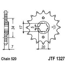 Reťazové koliečko JT JTF 1327-15 15 zubov,520