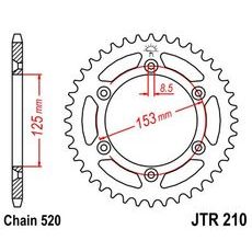 Reťazová rozeta JT JTR 210-47 47 zubov,520