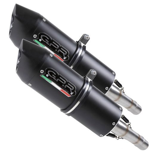 DUAL SLIP-ON EXHAUST GPR FURORE D.19.1.FUNE MATTE BLACK INCLUDING REMOVABLE DB KILLERS AND LINK PIPES