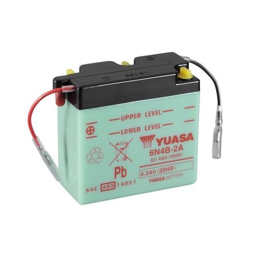 CONVENTIONAL 6V BATTERY NO ACID YUASA 6N4B-2A