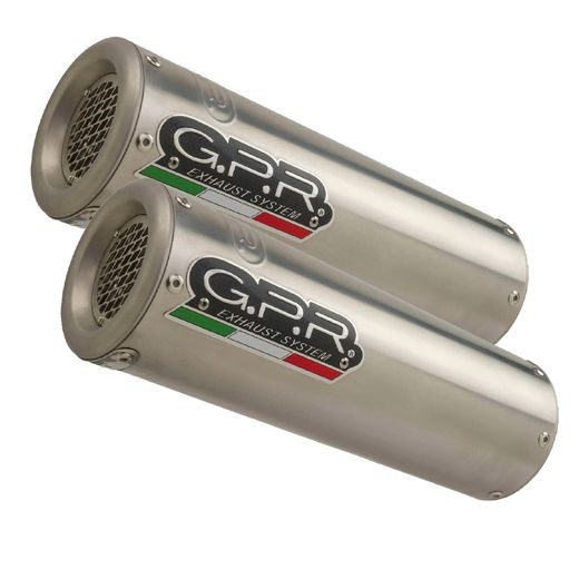 DUAL SLIP-ON EXHAUST GPR M3 D.19.2.M3.TN BRUSHED TITANIUM INCLUDING REMOVABLE DB KILLERS AND LINK PIPES